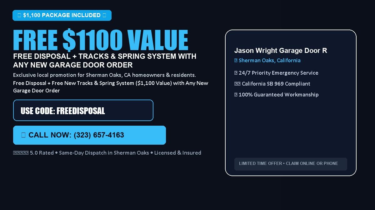 Jason Wright Garage Door Repair FREE Haul-Away & Heavy-Duty Tracks with New Door