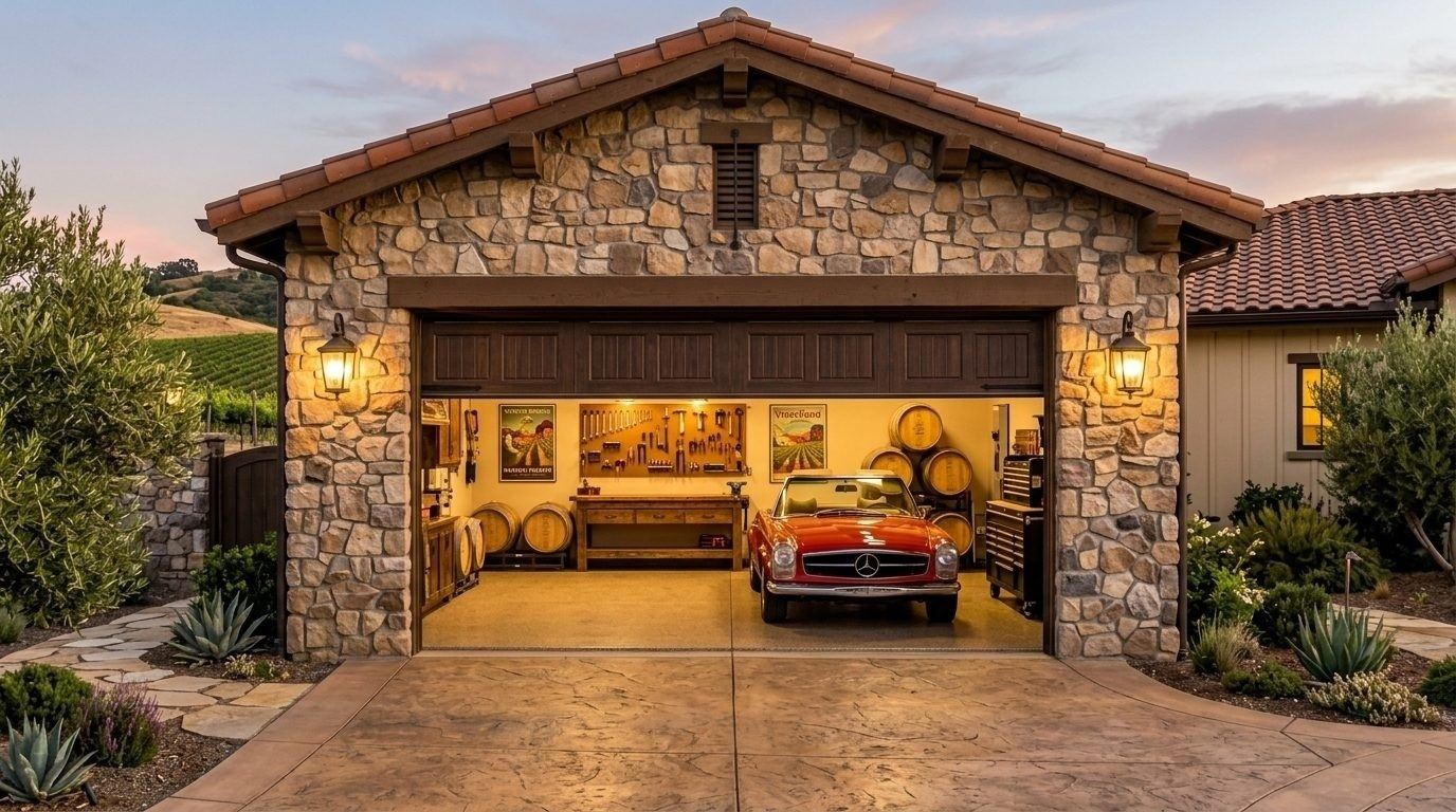 Jason Wright Garage Door Repair Overhead Garage Door Gliding Open in Sherman Oaks, CA